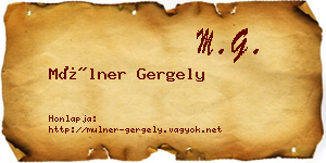 Mülner Gergely névjegykártya