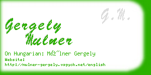 gergely mulner business card